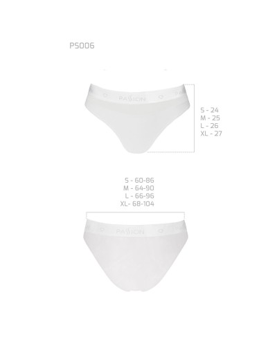 Трусики з прозорою вставкою Passion PS006 PANTIES white, size M