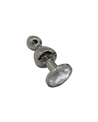 Анальная пробка Wooomy Lollypop Double Ball Metal Plug S