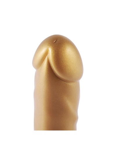 Золотий фалоімітатор Hismith 6.8″ Golden Silicone Dildo, система KlicLok