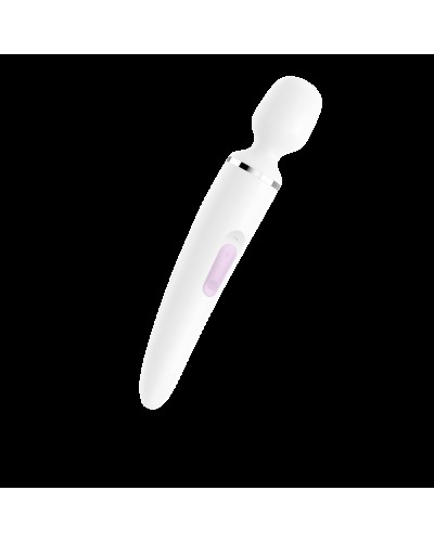 Вібромасажер Satisfyer Wand-er Woman (White/Chrome), водонепроникний, потужний, розмір XXL