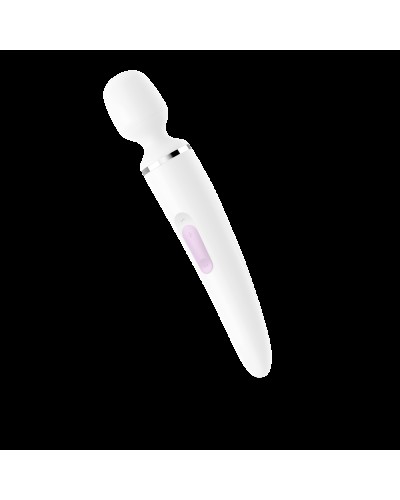 Вібромасажер Satisfyer Wand-er Woman (White/Chrome), водонепроникний, потужний, розмір XXL