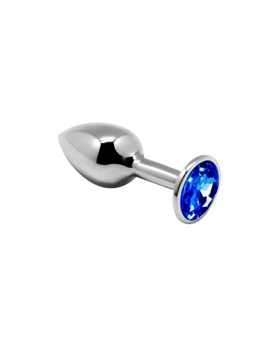 Металева анальна пробка з кристалом Alive Mini Metal Butt Plug Blue S