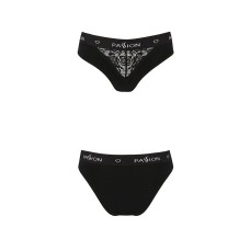 Трусики з широкою гумкою і мереживом Passion PS001 PANTIES black, size L