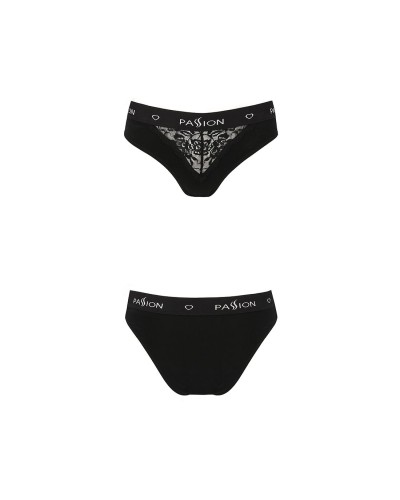 Трусики з широкою гумкою і мереживом Passion PS001 PANTIES black, size L