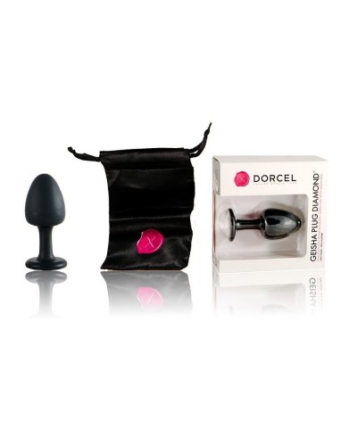 Анальная пробка Dorcel Geisha Plug Diamond XL с шариком внутри, создает вибрации, макс диаметр 4,5см