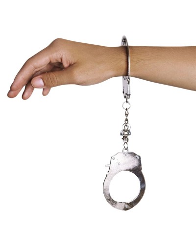 Наручники металлические Adrien Lastic Handcuffs Metallic (полицейские)