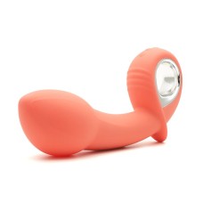 Анальний вібратор KisToy Klein Orange з кінчиком, що надувається, unisex, діаметр 3,5-5 см