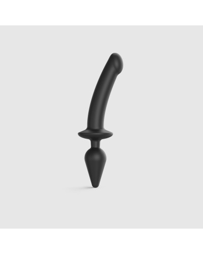 Анальна пробка з дилдо 2в1 Strap-On-Me SWITCH PLUG-IN DILDO Black XXL, діаметр 5,2/3,9 см