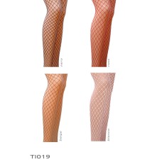 Колготки в сеточку без выделенных трусиков Passion TI019 nero 1/2 (fishnet) типа Кабаретка