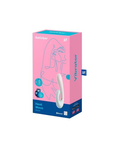 Смарт вібратор-кролик із підігрівом Satisfyer Heat Wave Mint