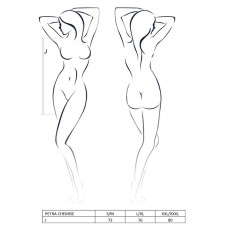 (SALE) Сорочка приталенная с чашечками LOTUS CHEMISE black L/XL - Passion Exclusive, трусики