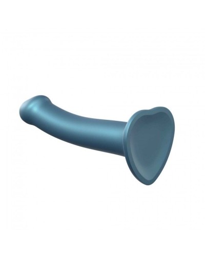 Насадка для страпона Strap-On-Me Mono Density Dildo Blue M, диам. 3,3см, однослойный силикон, гибкий