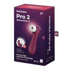 Вакуумний кліторальний стимулятор Satisfyer Pro 2 Generation 3 with Liquid Air Connect App Wine Red