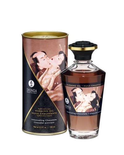 Розігрівальна олія Shunga Aphrodisiac Warming Oil – Intoxicating Chocolate (100 мл) без цукру