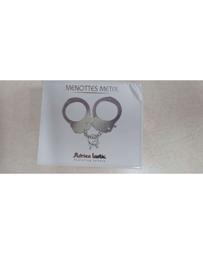 Наручники металеві Adrien Lastic Handcuffs Metallic (поліцейські) (м'ята упаковка)