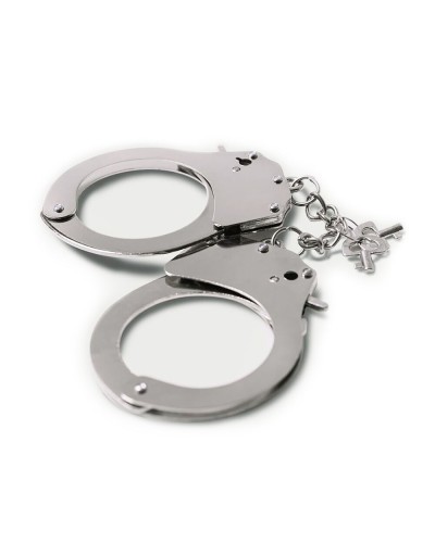 Наручники металеві Adrien Lastic Handcuffs Metallic (поліцейські) (м'ята упаковка)