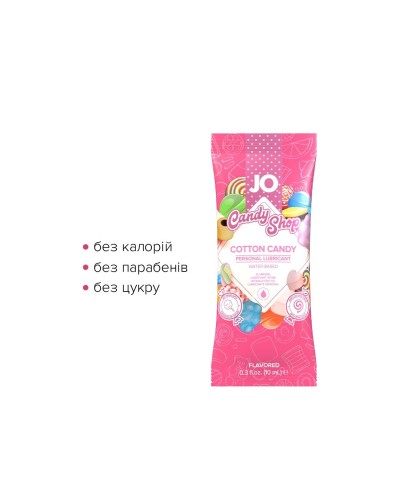 Набор лубрикантов Foil Display Box – JO H2O Lubricant – Cotton Candy – 12 x 10ml