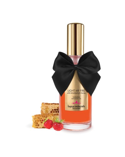 Розігрівальна олія Bijoux Indiscrets Light my Fire – Wild Strawberry&Honey