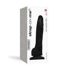 Реалістичний фалоімітатор Strap-On-Me SOFT REALISTIC DILDO Black - Size S