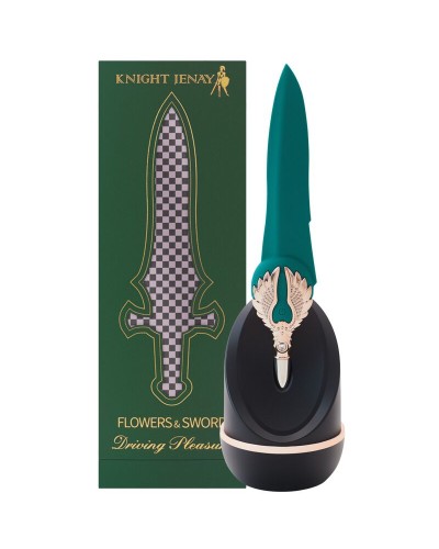 Вишуканий вібратор Knight Jenay FLOWERS & SWORD, маска, стрічка та лубрикант у комплекті