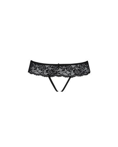 Мереживні стрінги з доступом Senia Thong black XXL/XXXL - Passion