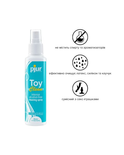 Антибактеріальний спрей для секс-іграшок pjur Toy Clean 100 мл без спирту, делікатний