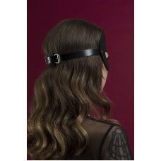 Маска кішечки Feral Feelings - Kitten Mask, натуральна шкіра, чорна