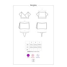 Obsessive Secretary suit 5 pcs black S/M