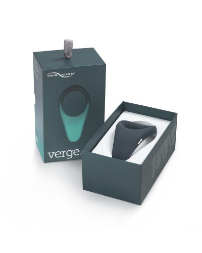 Смарт-виброкольцо под одежду VERGE BY WE-VIBE SLATE, охватывает пенис и мошонку, 10 режимов