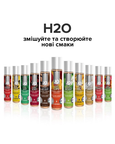 Смазка на водной основе System JO H2O — Peachy Lips (30 мл) без сахара, растительный глицерин