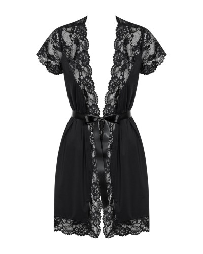 Obsessive 810-PEI-1 peignoir black L/XL