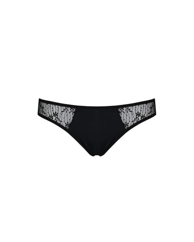 Трусики-сліпи з мереживною сіточкою Dina Thong black XXL/XXXL - Passion