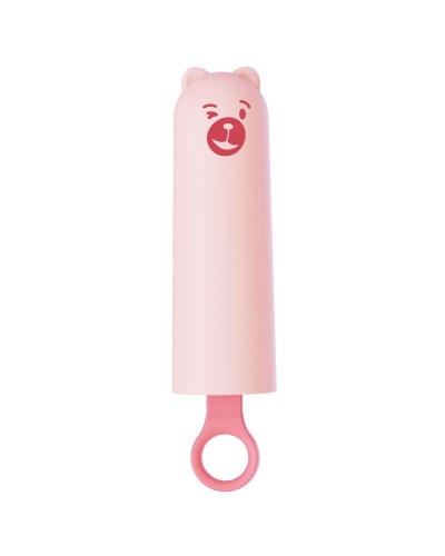 Вібратор CuteVibe Teddy Pink (Black Dildo), реалістичний вібратор під виглядом морозива