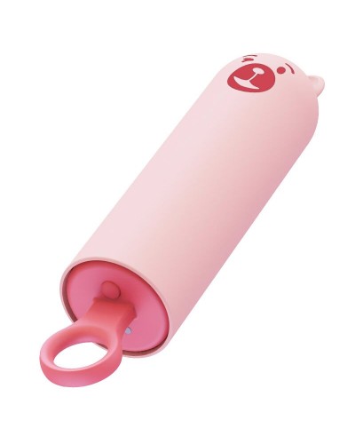 Вібратор CuteVibe Teddy Pink (Black Dildo), реалістичний вібратор під виглядом морозива