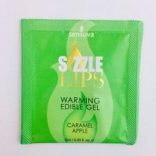 Пробник массажного геля Sensuva - Sizzle Lips Caramel Apple (6 мл)