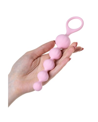 Набор анальных бус Satisfyer Beads Colored, силикон , макс. диаметр 3,3см и 3,5см