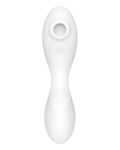 Вакуумний смарт-стимулятор із вібрацією Satisfyer Curvy Trinity 5 (White), керування зі смартфона