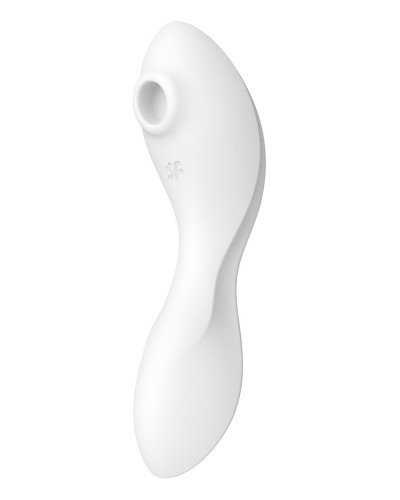 Вакуумний смарт-стимулятор із вібрацією Satisfyer Curvy Trinity 5 (White), керування зі смартфона