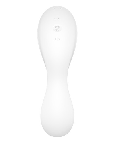 Вакуумний смарт-стимулятор із вібрацією Satisfyer Curvy Trinity 5 (White), керування зі смартфона