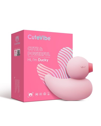 Вакуумный вибратор-уточка CuteVibe Ducky Pink