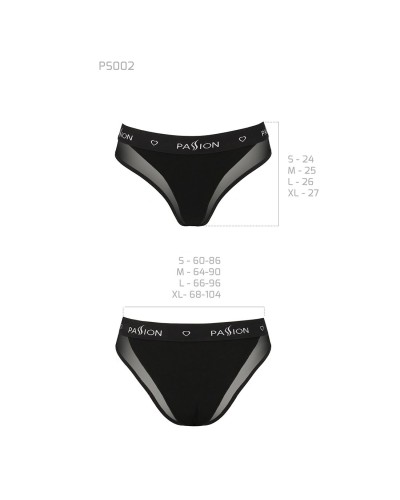 Трусики з прозорою вставкою Passion PS002 PANTIES black, size S