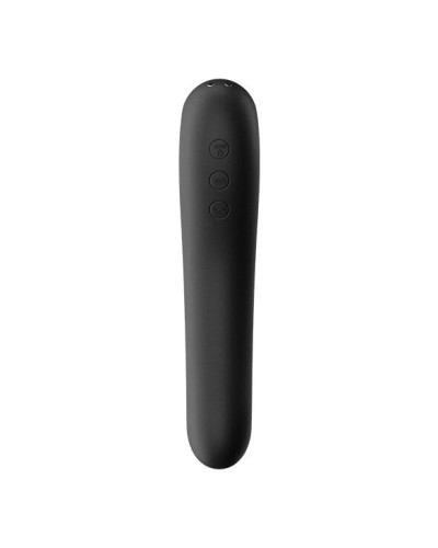 Вакуумний стимулятор з вібрацією Satisfyer Dual Kiss Black