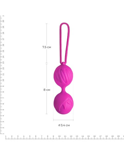 Вагінальні кульки Adrien Lastic Geisha Lastic Balls Mini Magenta (S), діаметр 3,4 см, вага 85 г