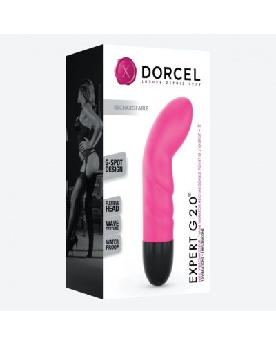 Вібратор Dorcel Expert G 2.0 Magenta для точки G, що перезаряджається