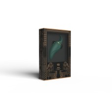 Вібратор 2в1 з язичком Zalo — Hero Jewel Green, кристал Swarovski