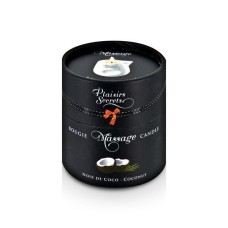 Масажна свічка Plaisirs Secrets Coconut (80 мл) подарункова упаковка, керамічний посуд