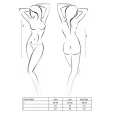 Сукня під латекс з глибоким декольте FEMI DRESS black L/XL - Passion Exclusive