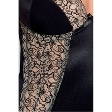 Корсет із пажами MONTANA CORSET black L/XL — Passion Exclusive, трусики