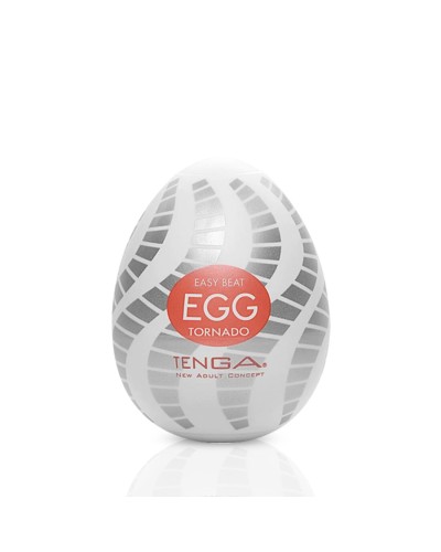 Мастурбатор-яйцо Tenga Egg Tornado со спирально-геометрическим рельефом