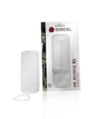 Насадка на член Dorcel Mr Reverse XL з кільцем для мошонки, стимулюючий рельєф